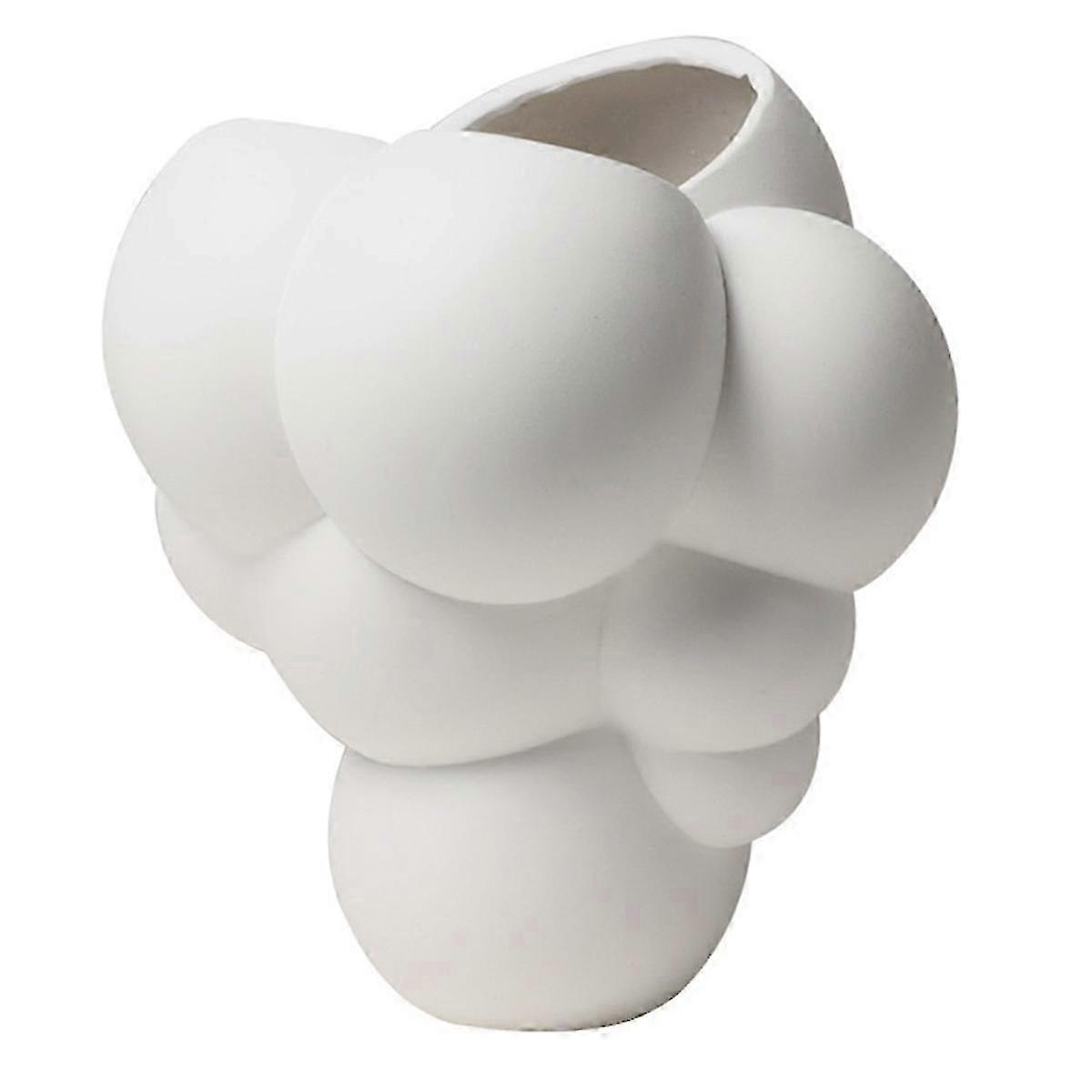 Nordic Bubble Cloud Handcrafted Decorative Vase in White