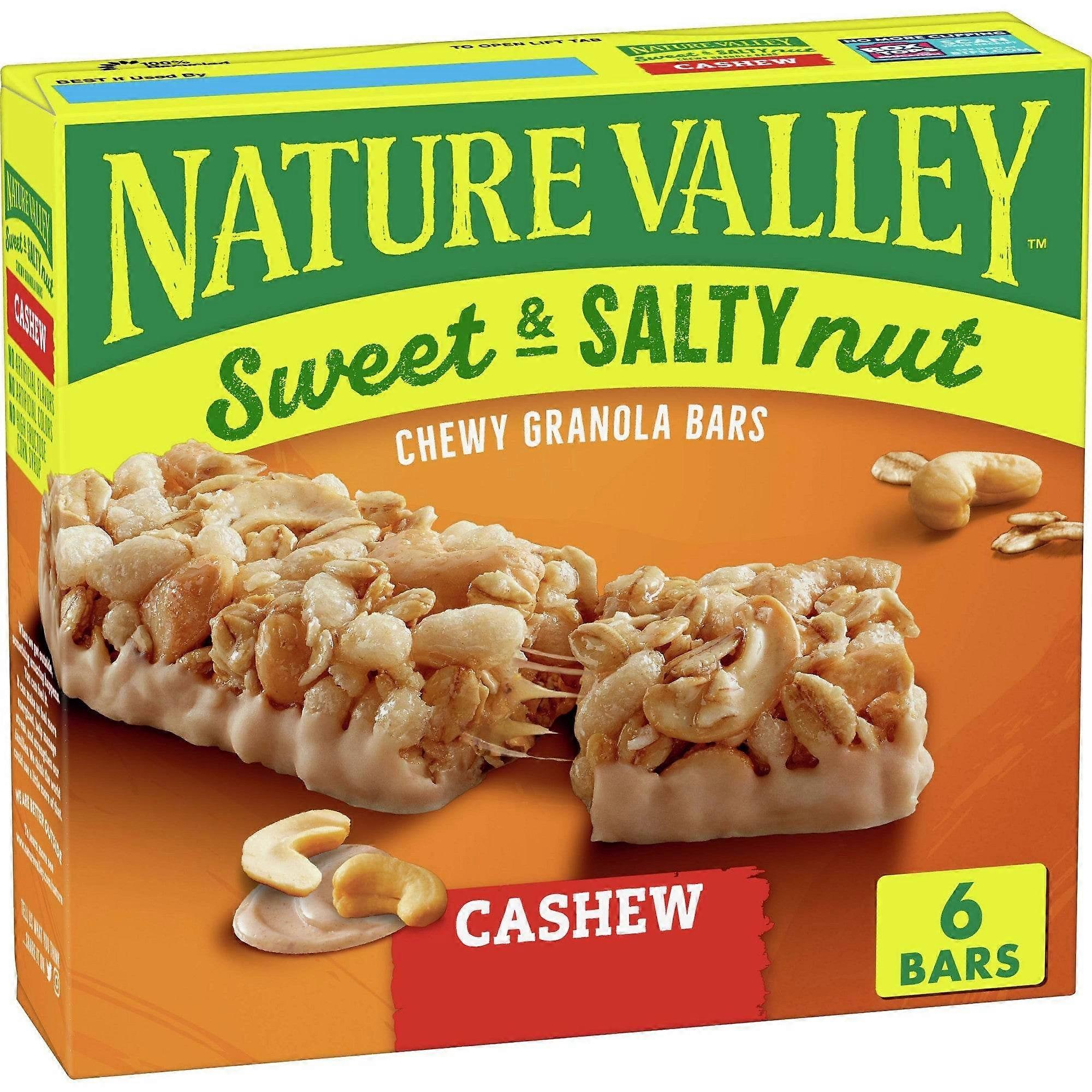 Nature Valley Μπάρες Granola, Κάσιους με γλυκά &; αλμυρά καρύδια, 6 Ea