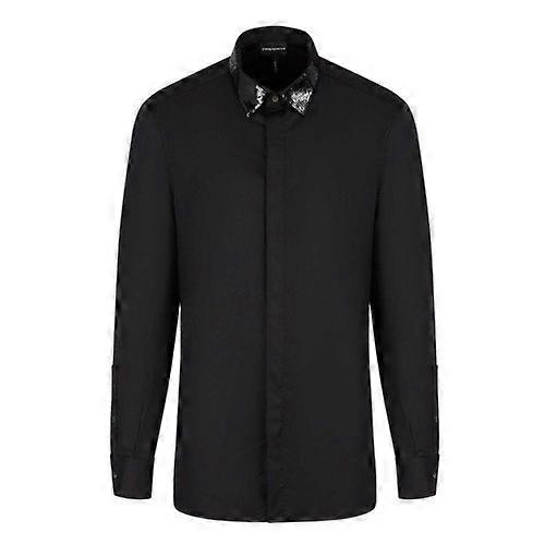 Emporio Armani Mens Sequin Collar Shirt