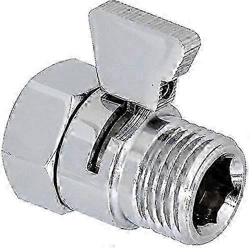 Shower flow restrictive valve, Adjustable Water Hand Type Shower Water Protector G1/2 Reduces the closed valve for standard connection, chrome
