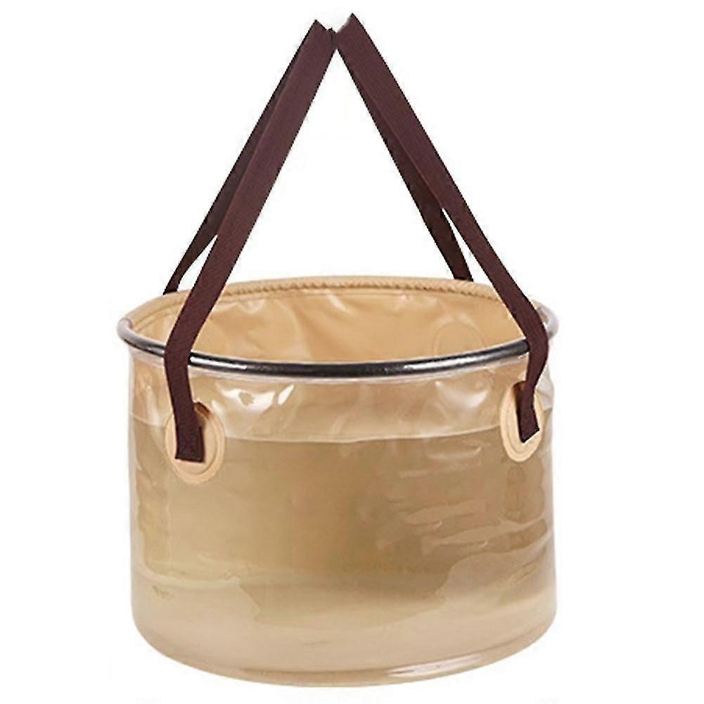 20l/30l Folding Bucket With Handle Large Capacity Water Contain Tool For Camping Hiking