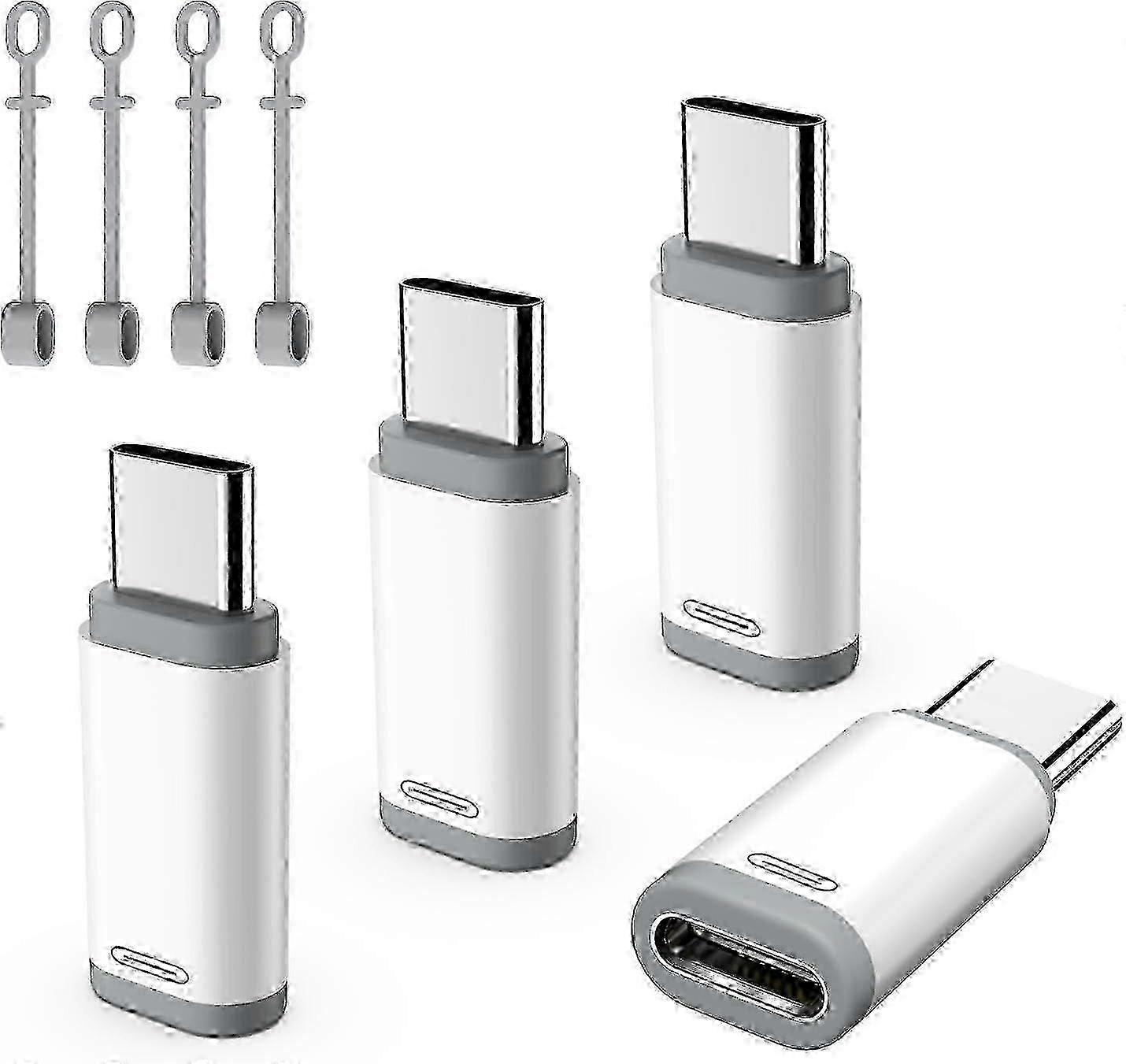 w Lightning Female to USB C Male Adapter, 4 Pack USB C to Lightning Adapter