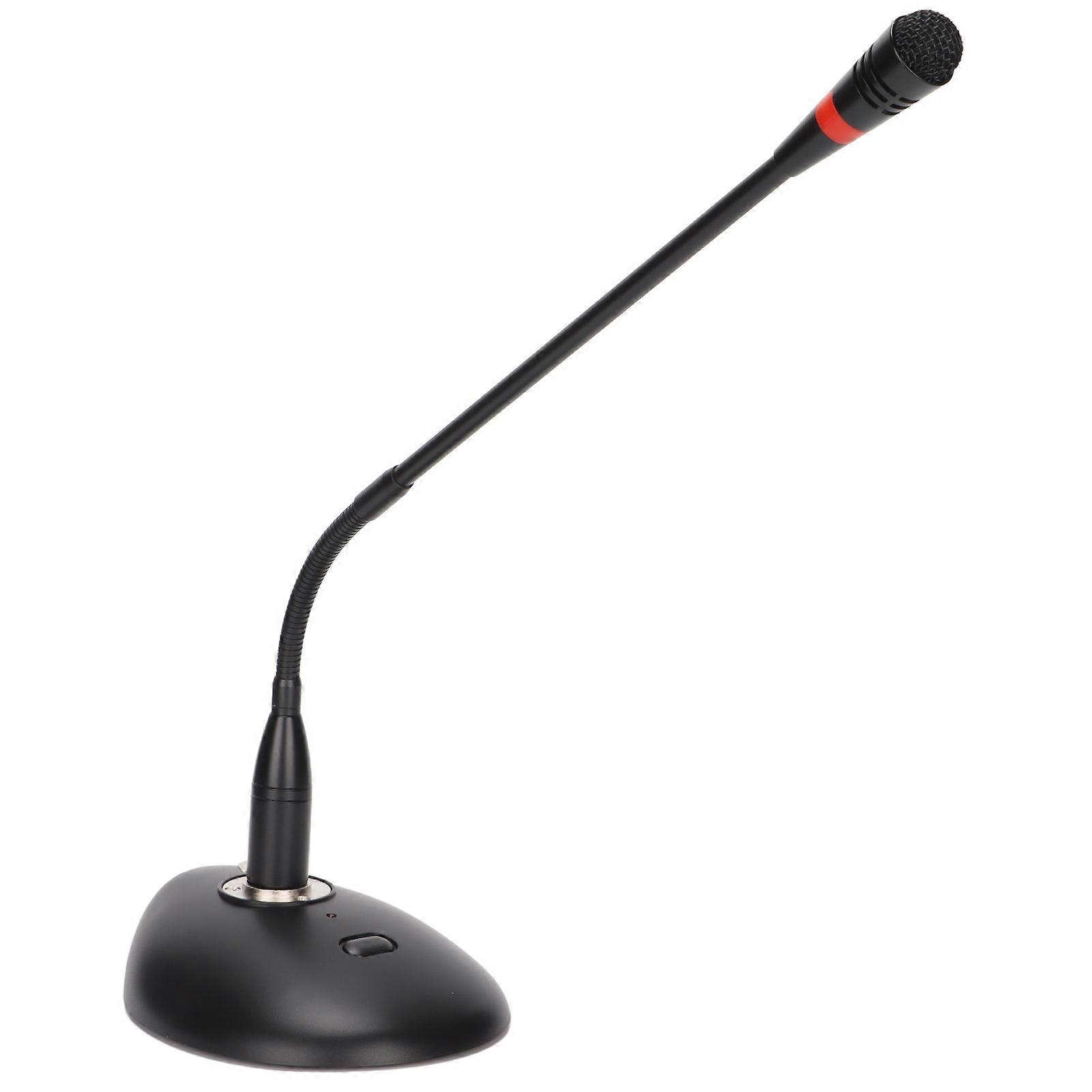 D38 Gooseneck Condenser Microphone Computer Microphone with XLR to 6.35mm Cable for Conference Broadcast