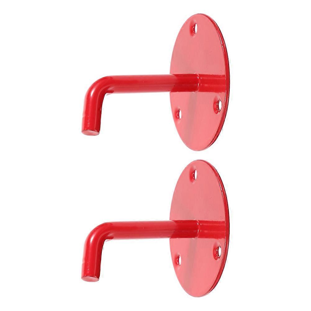 Extinguisher Mount Fire Extinguisher Bracket for Wall Mount 2Pcs Iron Red