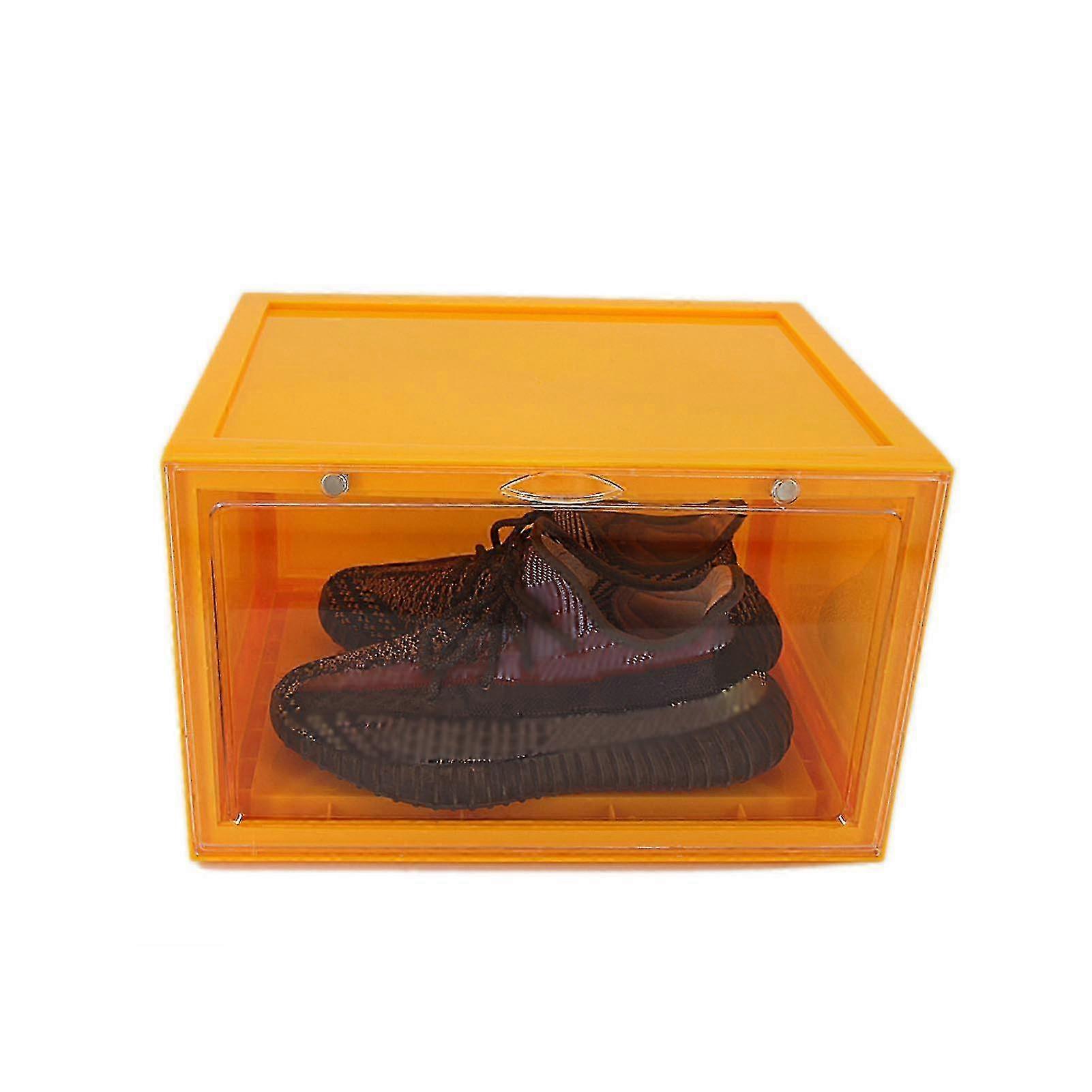 Space-Saving Dustproof Plastic Shoe Organizer Boxes for Shoe Storage