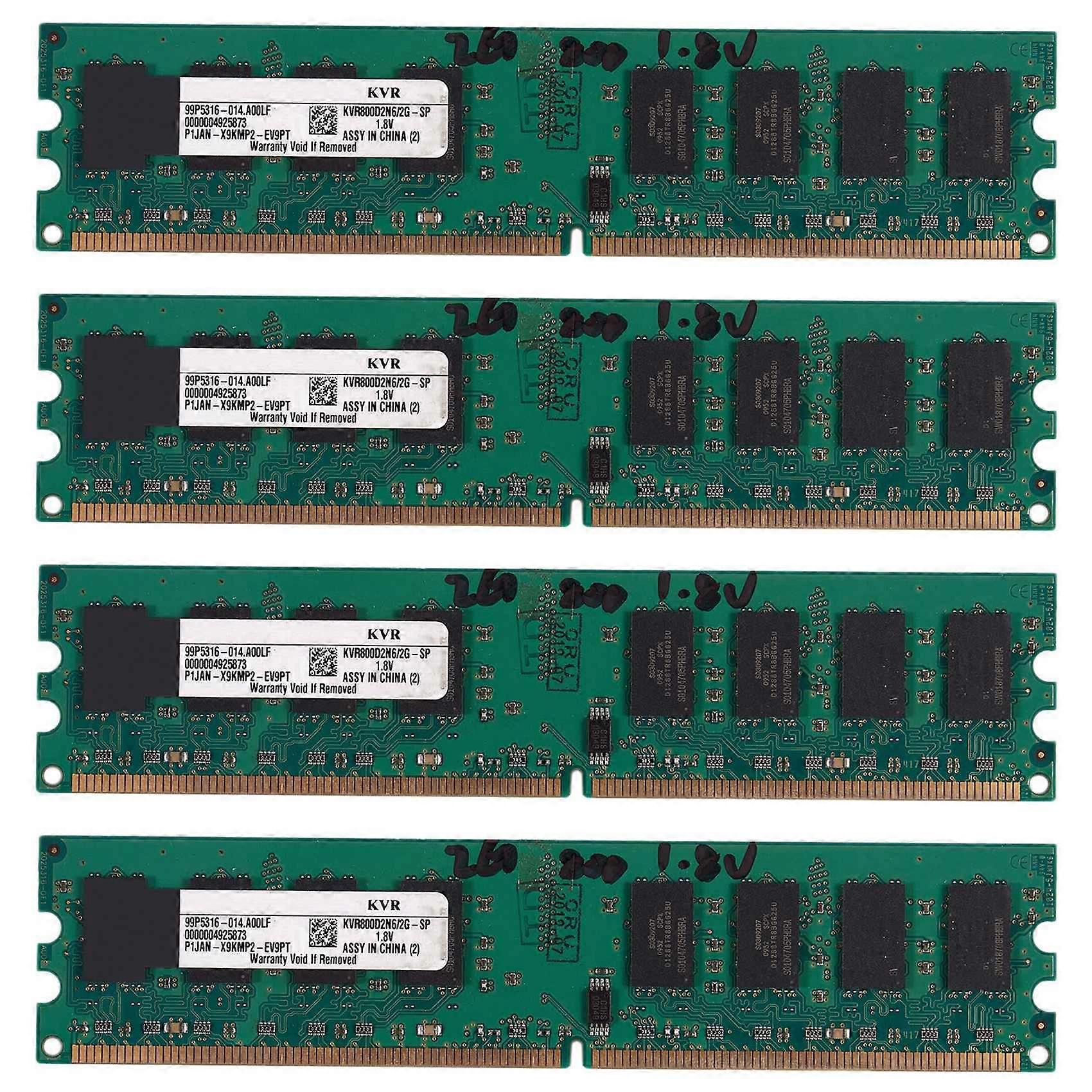 4X 2GB DDR2 PC2-6400 800MHz 240Pin 1.8V Desktop DIMM Memory RAM for , for AMD(2GB/800,W)