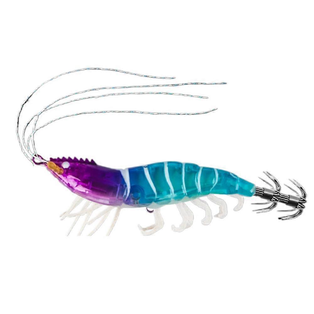 Wooden Shrimp Squid Hook Bionic Lure with Luminous Design Realistic Action for Enhanced Night Fishing