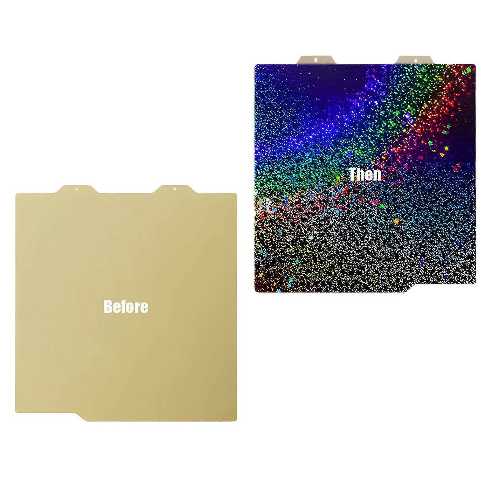 PEI 3D Printer Face Sheet 184mm Golden Scintillate Pattern Heat Resistance Easy Model Removal Refrigerating Technology Multicolor