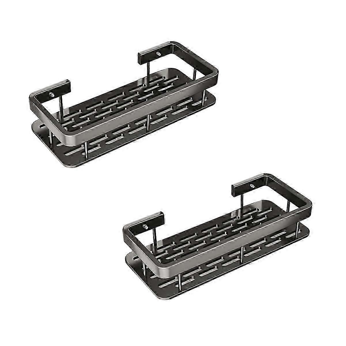 Bathroom Shelf Triangular Shelf Punch-Free Corner 2 pcs