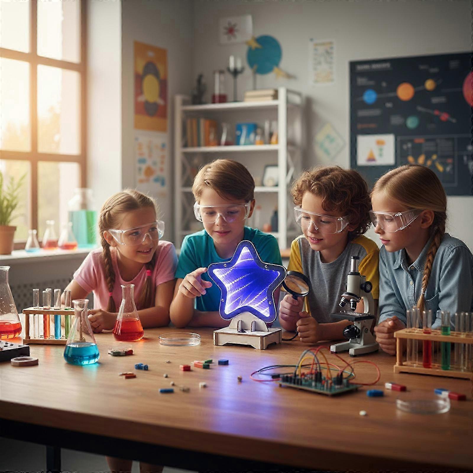 Optical Physics Sciences Experiment Set For Kids and Teens Spacetime Tunnel Model Building Physics Learning Projects Multicolor