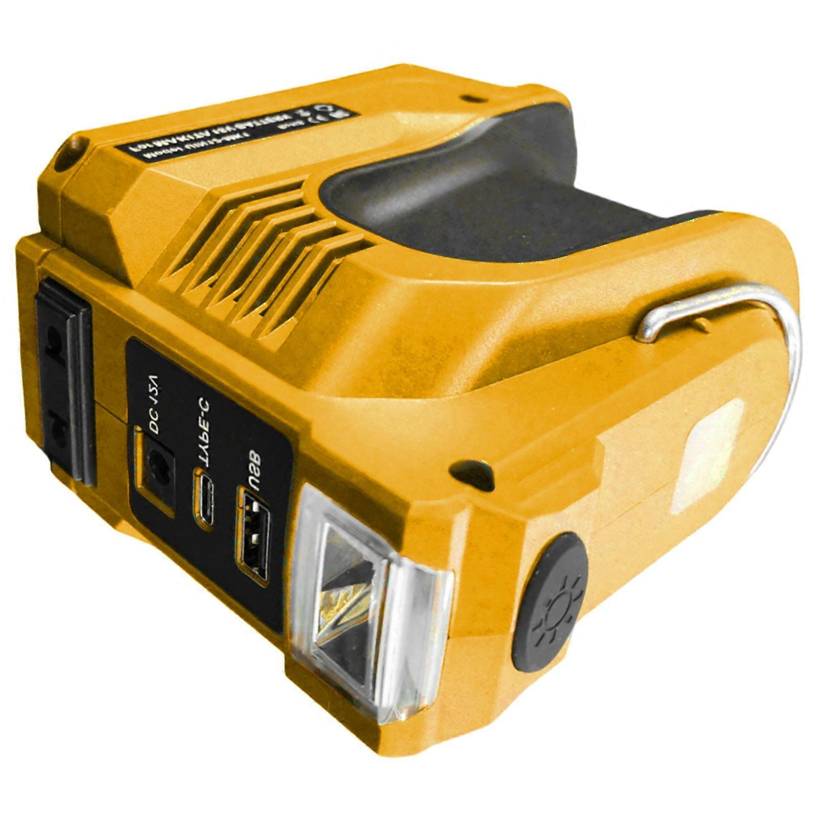 Easy Carry  180W Power Stations with USB & Type C Fast Charging Plastic Power Converters backups  Power Supply for 18V B  Yellow