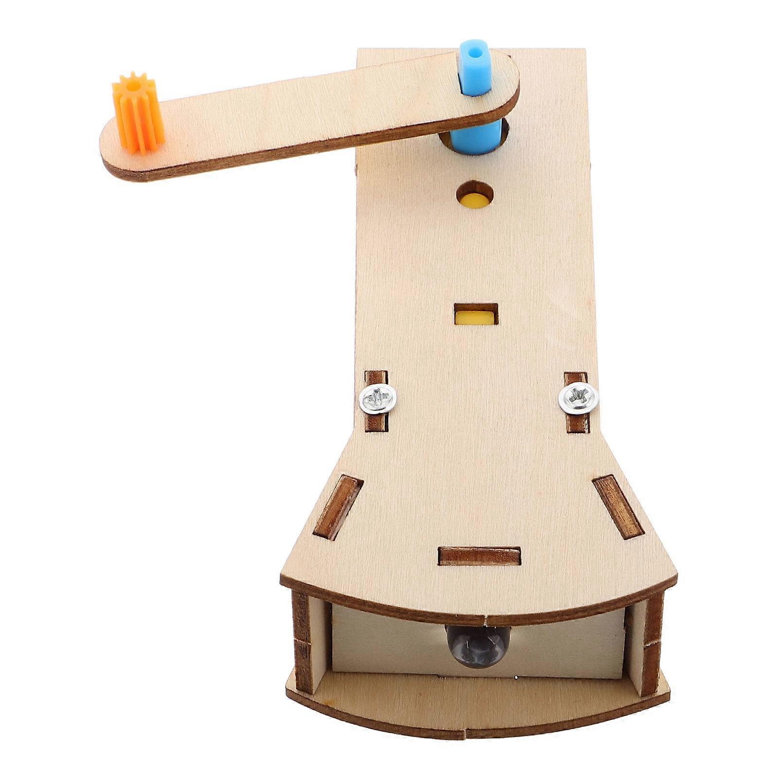 DIY Wooden Hand Crank Flashlight for Physics Experiments