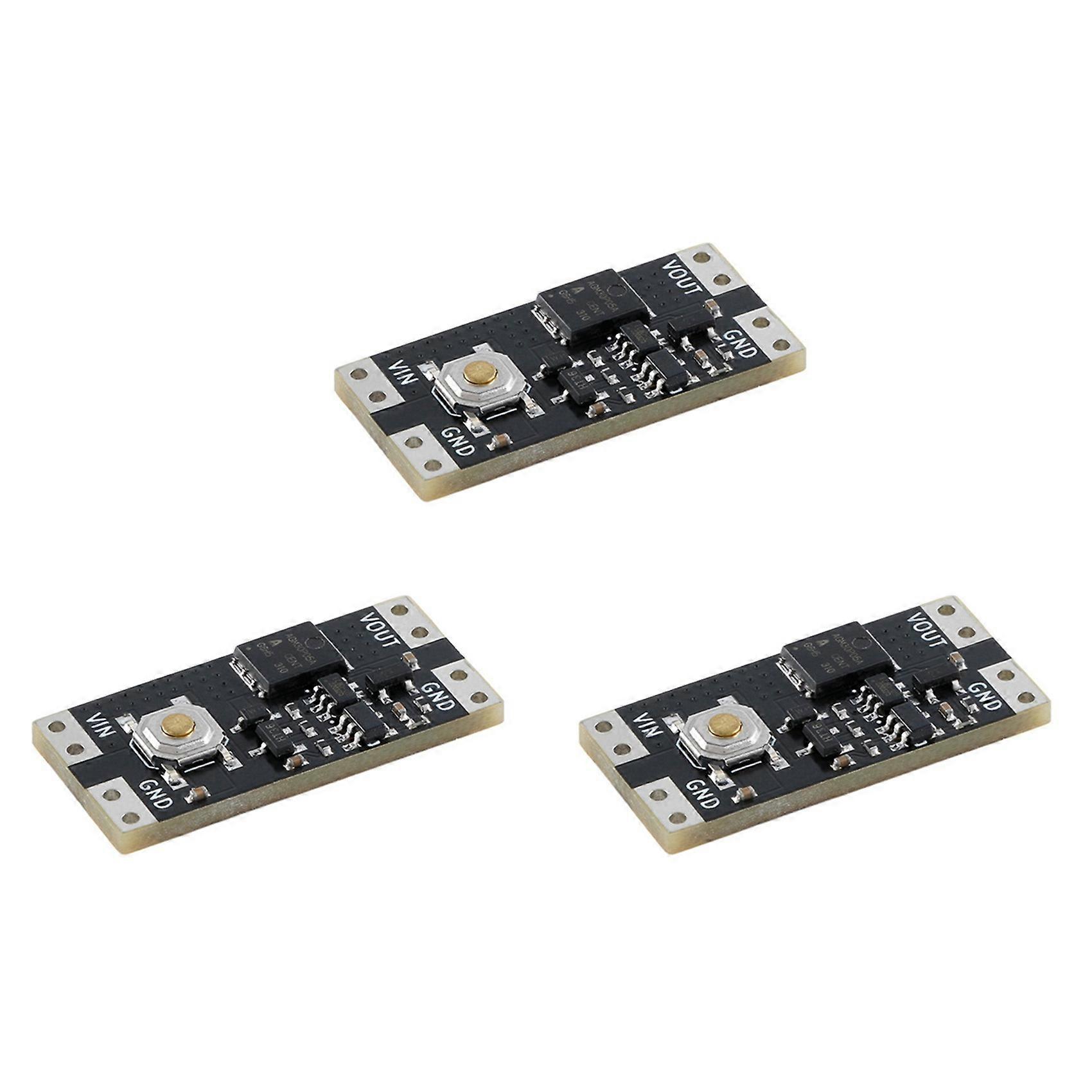 3Pcs Single Bond Button Bistable Switch Module 4.5-26V 1.3UA Load 10A Low Power Wide Voltage Mini One Key Switch Module