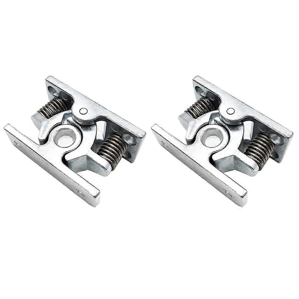 2Pcs Spring Loaded Door Easy Lock Stop Catch Release Clamp Double Roller Catch (Mp-3)