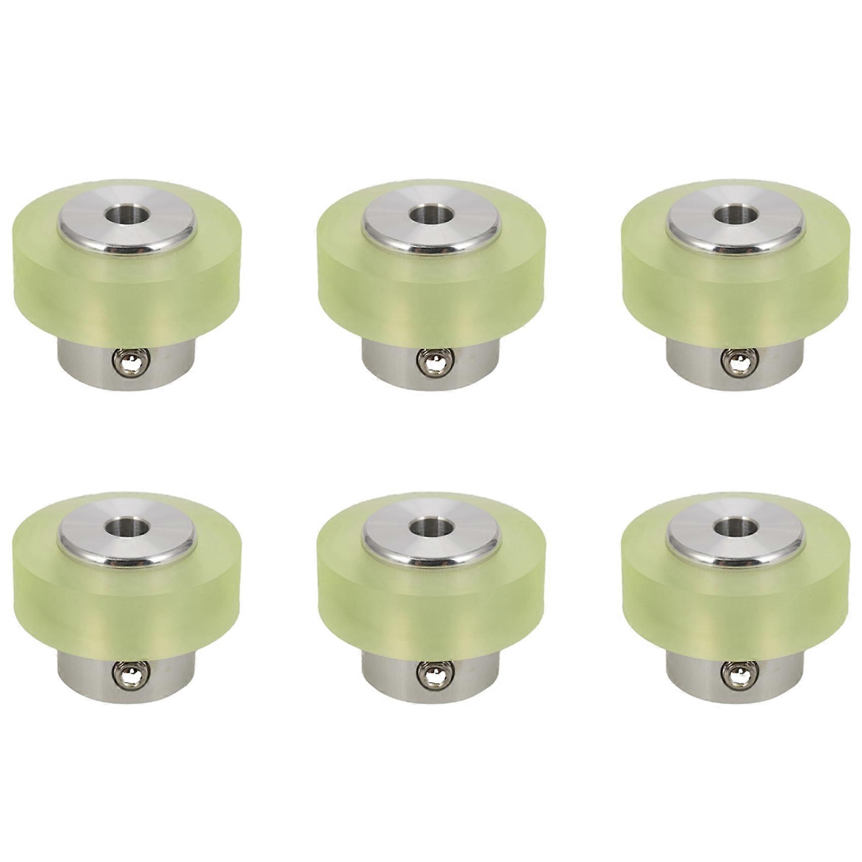 6X 100mm Aluminum Polyurethane Industrial Encoder Wheel Measuring Wheel for Measuring Rotary Encoder