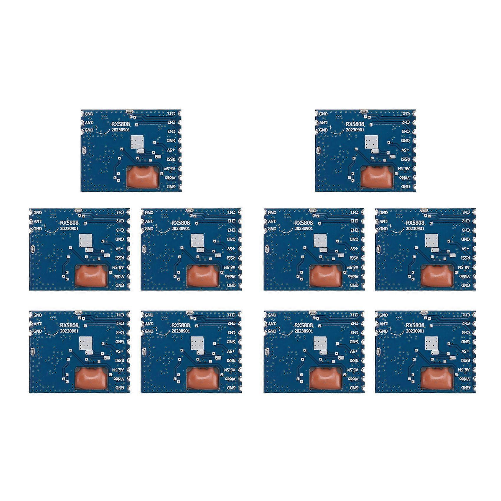 10Pcs FPV 5.8G Wireless Mini Audio Video Receiver Module RX5808 for FPV System RC Helicopter