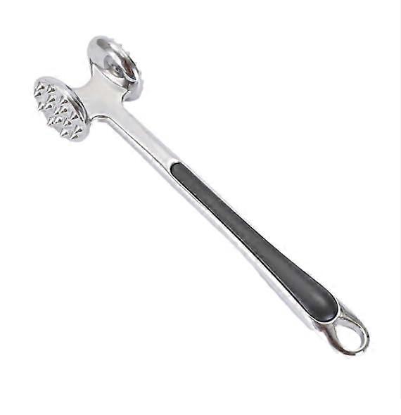 Meat Tenderizer Mallet DoubleSided Steak Hammer Chrome Plated Ergonomic Handle 2Piece Set