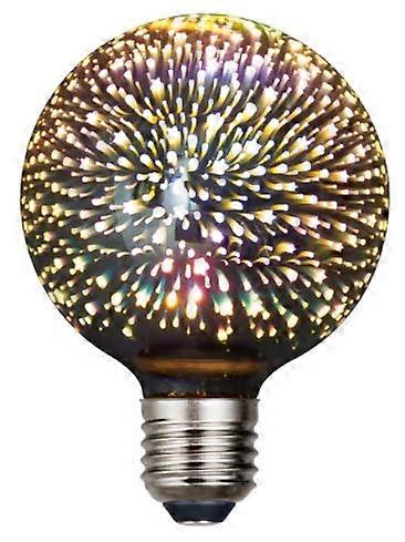 LED Edison Bulb G95 3D Firework Effect Warm White E26 Vintage Decorative Light Long Lifespan