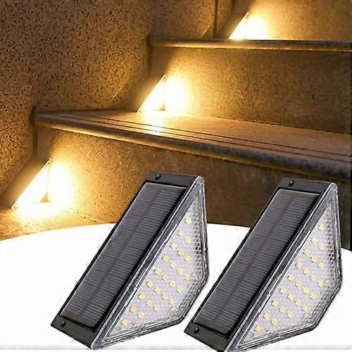 Solar Step Lights Outdoor with Motion Sensor, IP68 Waterproof Pathway Lighting, EnergySaving, 4 Pack 2 Pcs