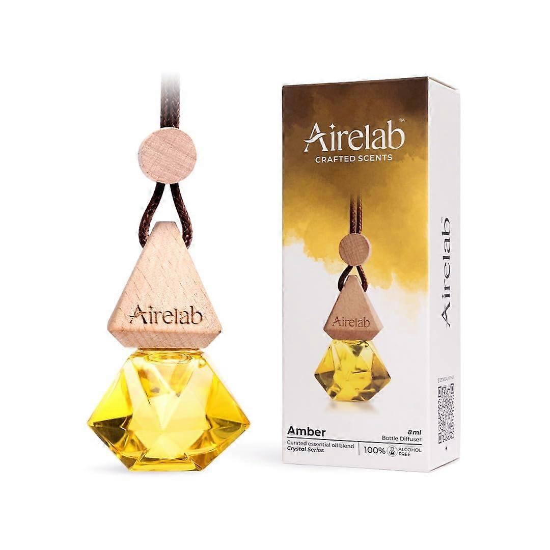 Amber Car Air Freshener Hanging Essential Oil Diffuser 8ml Glass Bottle Lasts Up to 60 Days