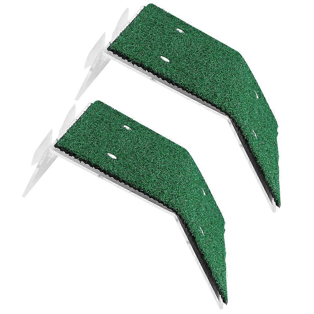 Green Plastic Turtle Ramp for Climbing with 2Pcs Turtle Platforms