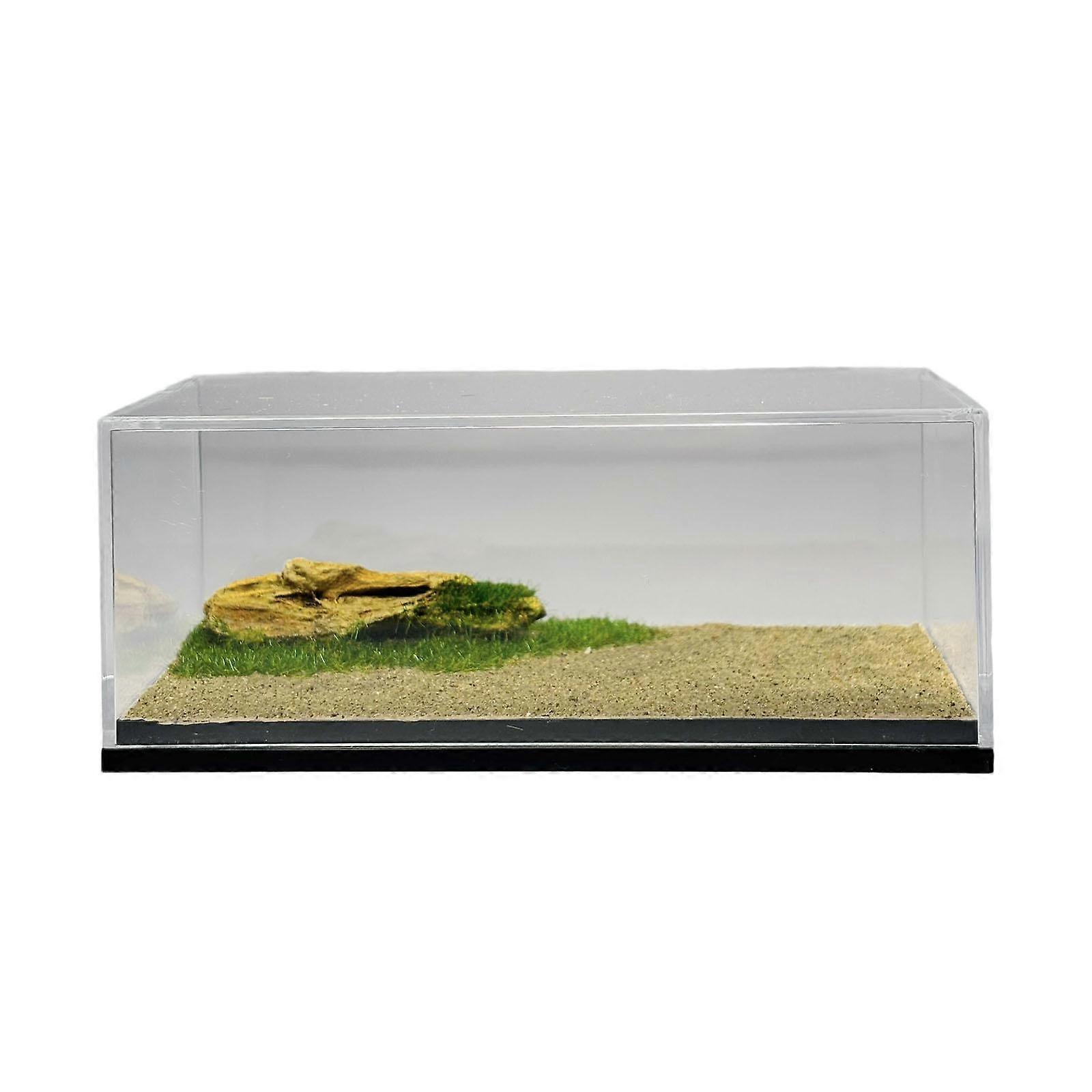 1/64 Diecast Model Car Display Case Diorama Dustproof Sandy Wilderness Base