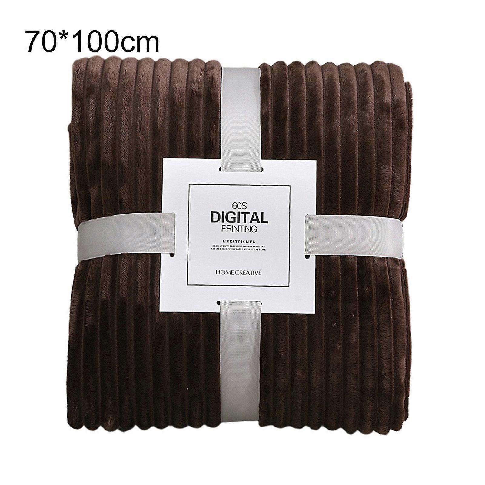 Opolski Skin-friendly Soft Throw Blanket Polyester Air Conditioned Blanket for Sofa