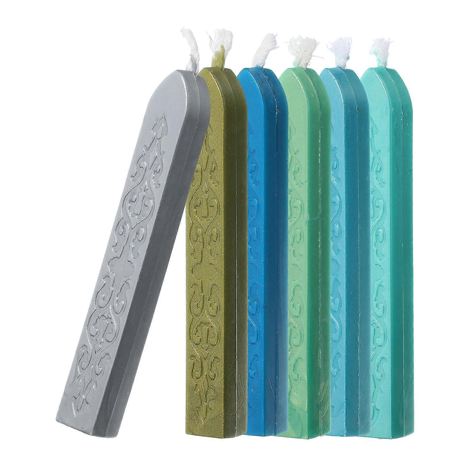 Fire Seal Wax Sticks for Invitation Sealing 6Pcs Assorted Color Wax Sticks