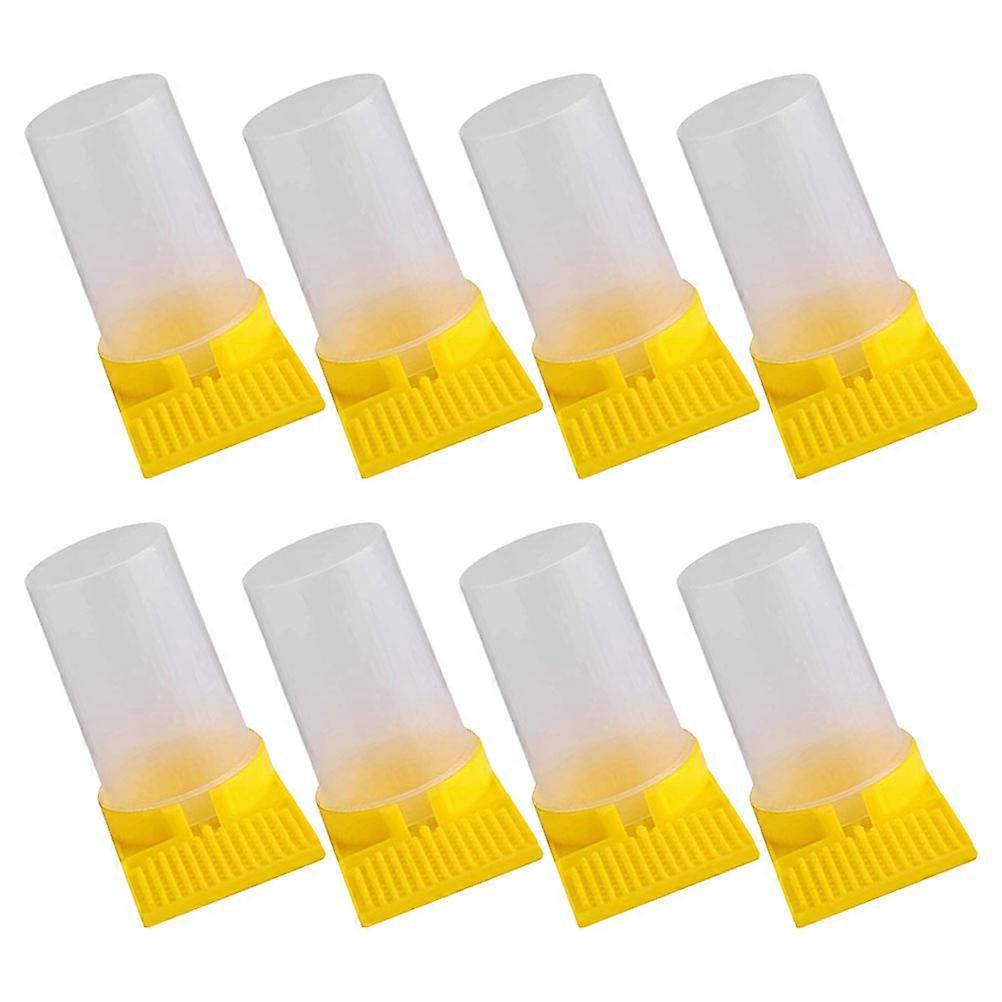 Bee Waterer Feeder PP Tool for Beekeeping Use 8Pcs Multicolor Set