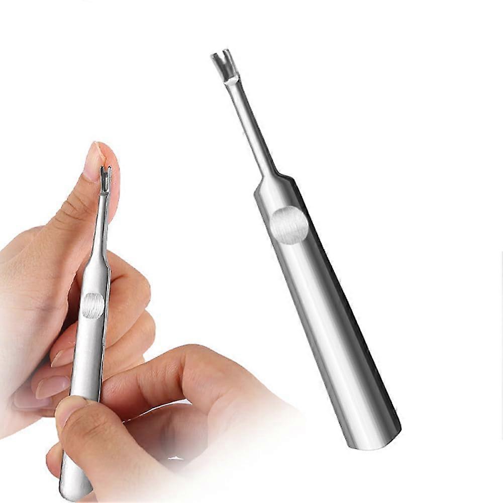Stainless Steel Cuticle Trimmer with Sharp VShaped Blade and NonSlip Grip for Professional Nails