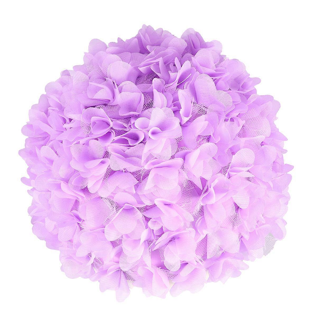Bathing Cap Floral Swim Accessory for Swimming Use 2Pcs Violet