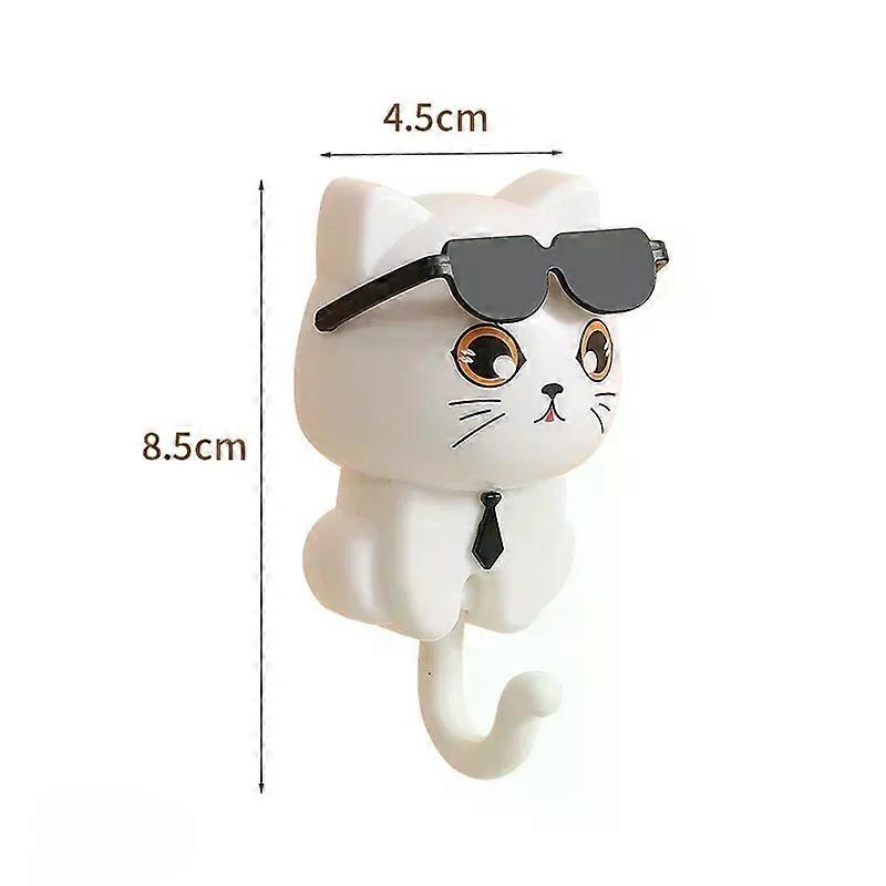 1PC cartoon sunglasses with creative hooks no holes no marks strong adhesive hooks cat hooks