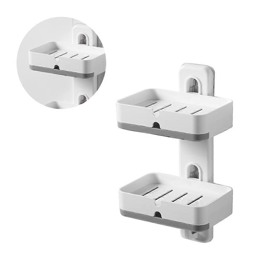 ABS Soap Holder for Holding Soap 3Pcs White Suction Cup Bathroom Storage