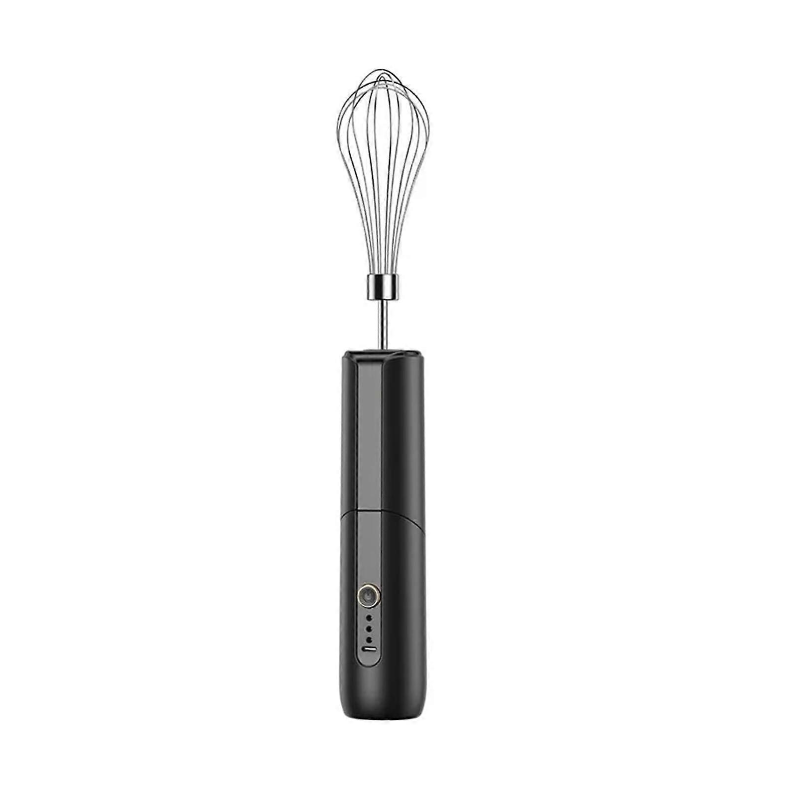 Handheld Electric Mixer USB Rechargeable Cordless Egg Beater with Foldable Design and Attachments