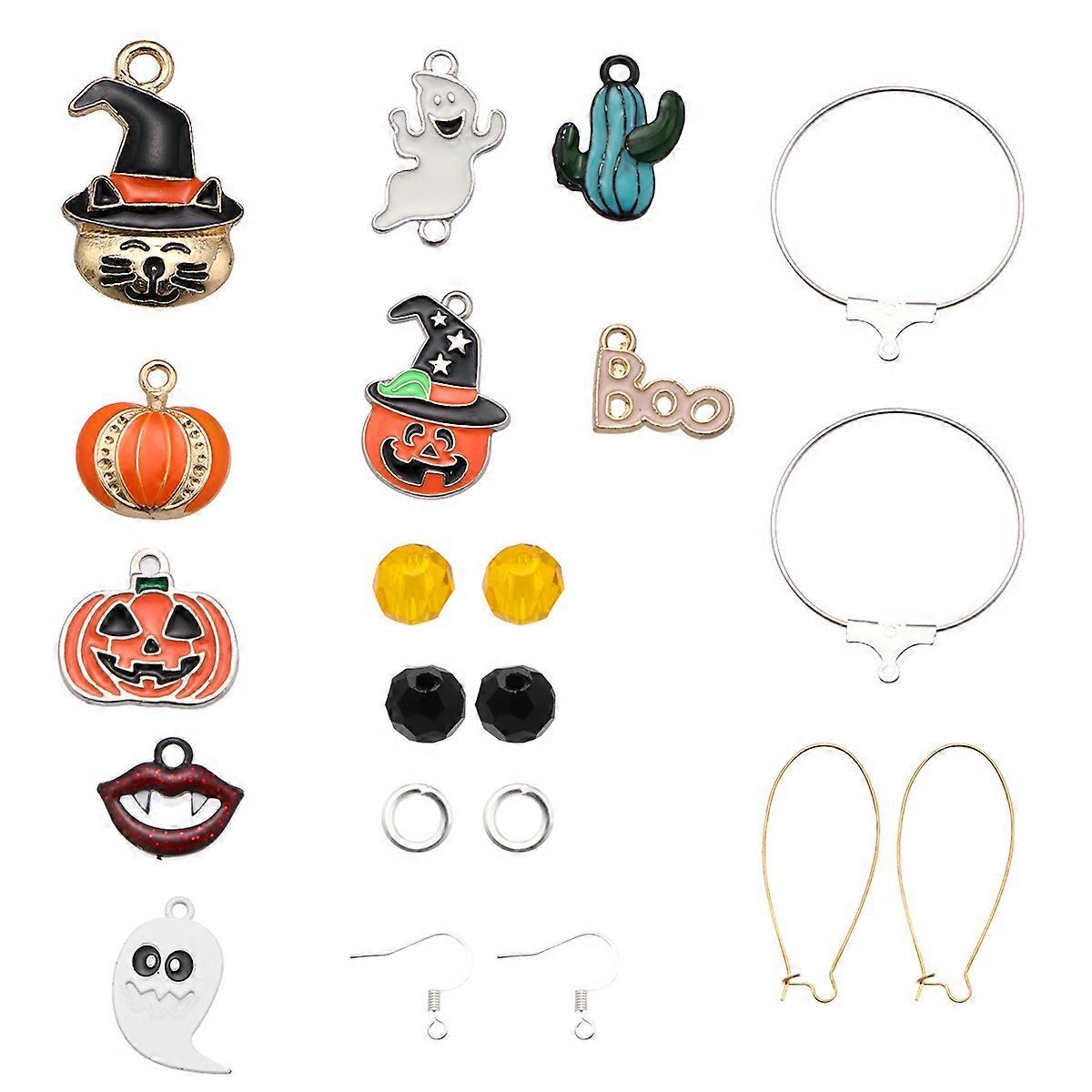 Halloween Alloy Pendant DIY Handmade Earring Material Set 2Sets