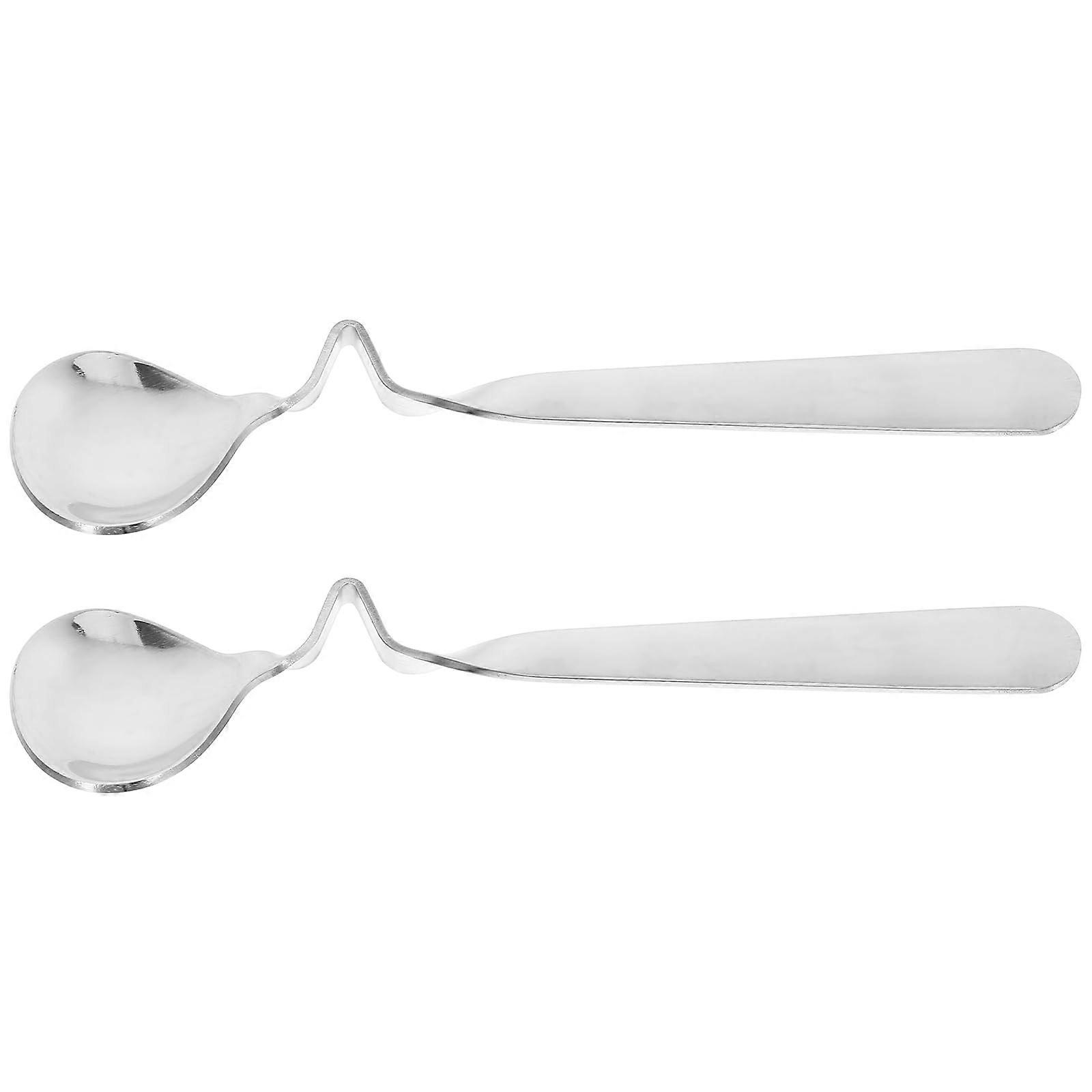 Stainless Steel Honey Spoon Set with Curved Handle for Jam Coffee Tea and Dessert Serving