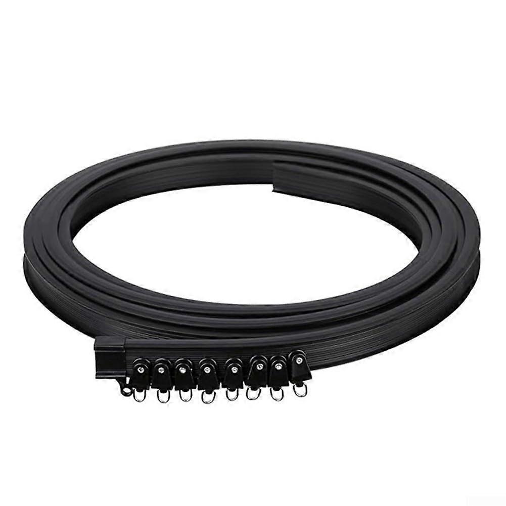 Steel Curtain Track 3 Meter Bendable Heavy Duty Rail with Installation Kit for Curved Windows