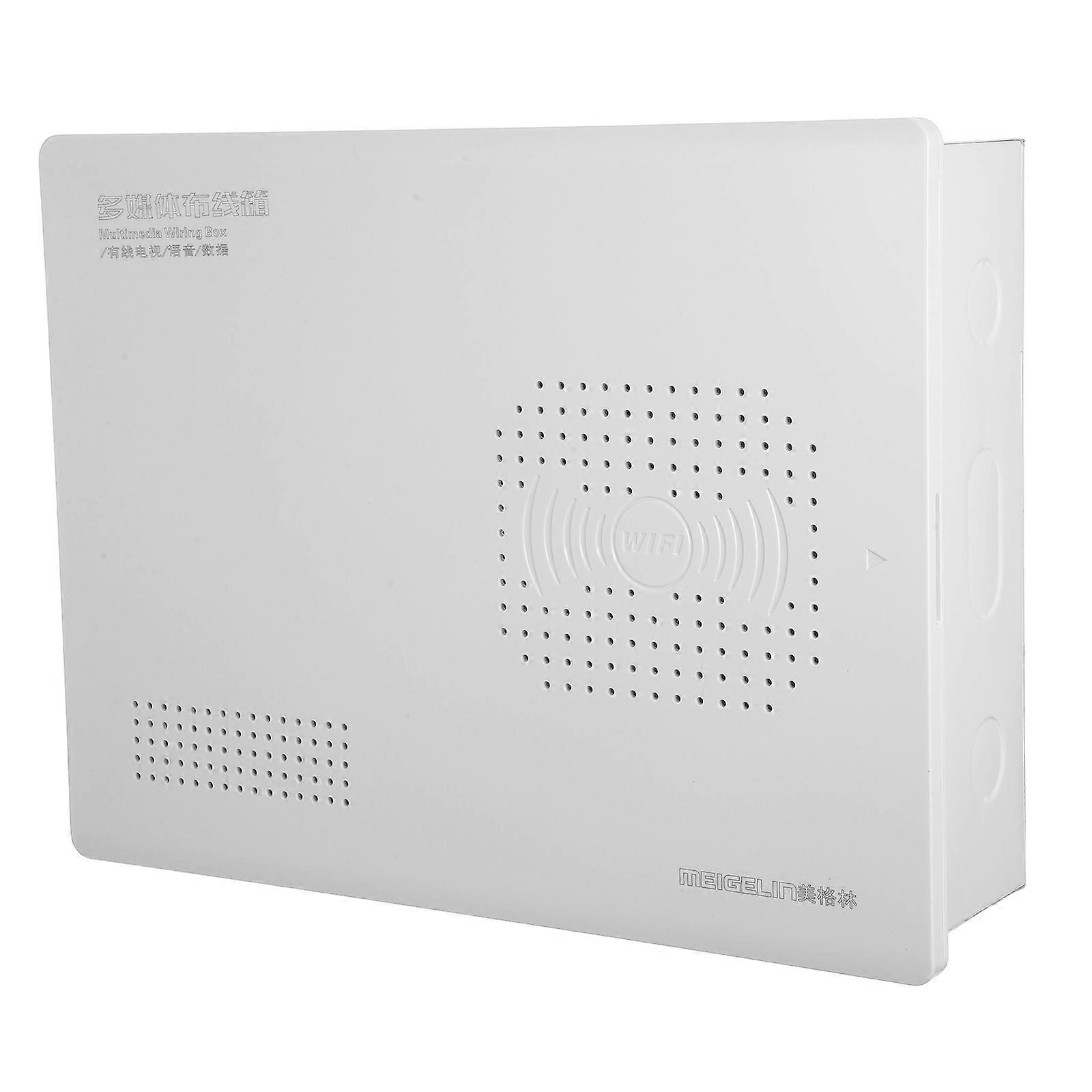 Multimedia Wiring Plastic Junction Box For Office Setups Rectangular White Easy Setup Future Expansion 1Set