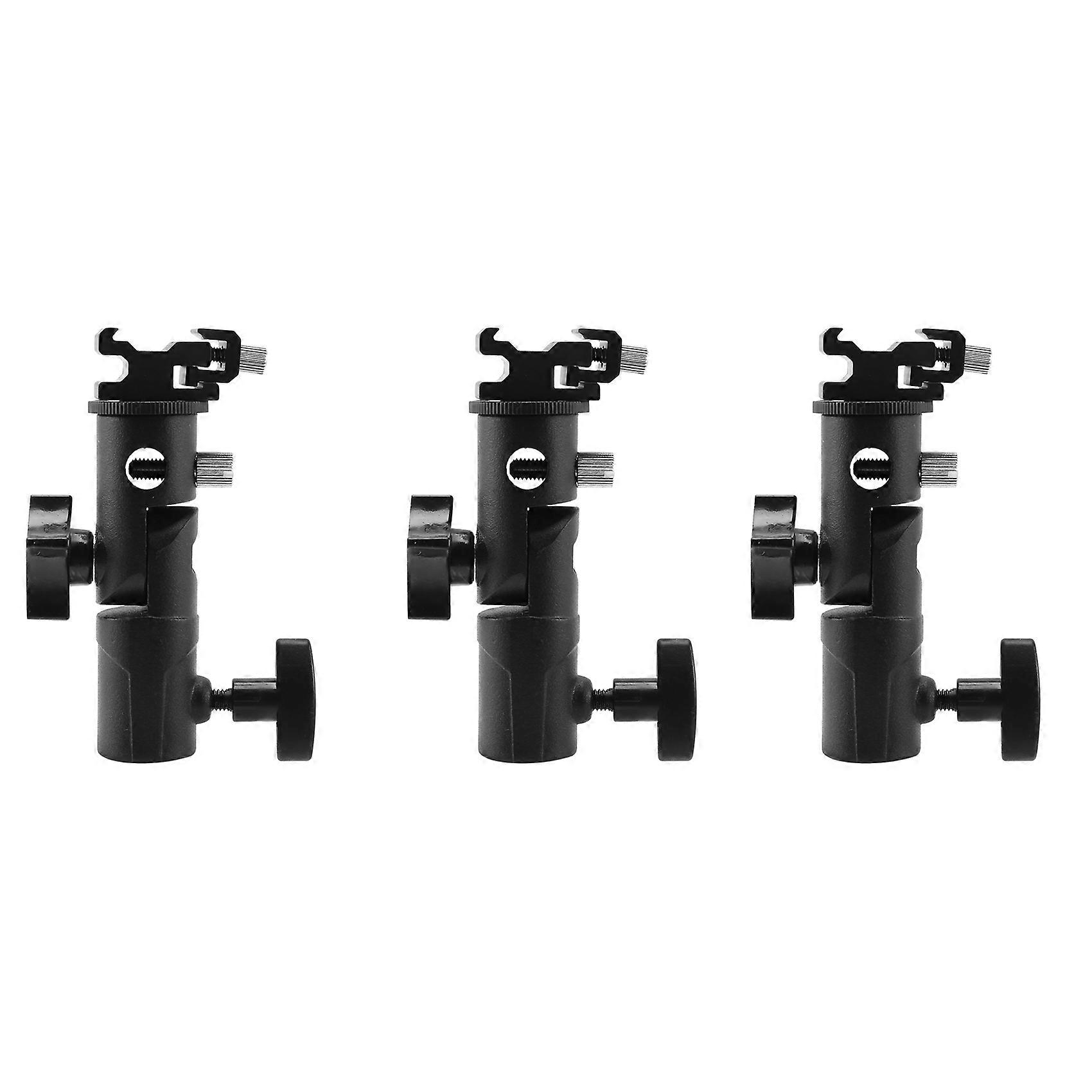 3X Camera Flash Speedlite Mount,Professional Swivel Light Stand Light Bracket Umbrella Bracket Mount Shoe Holder E Type