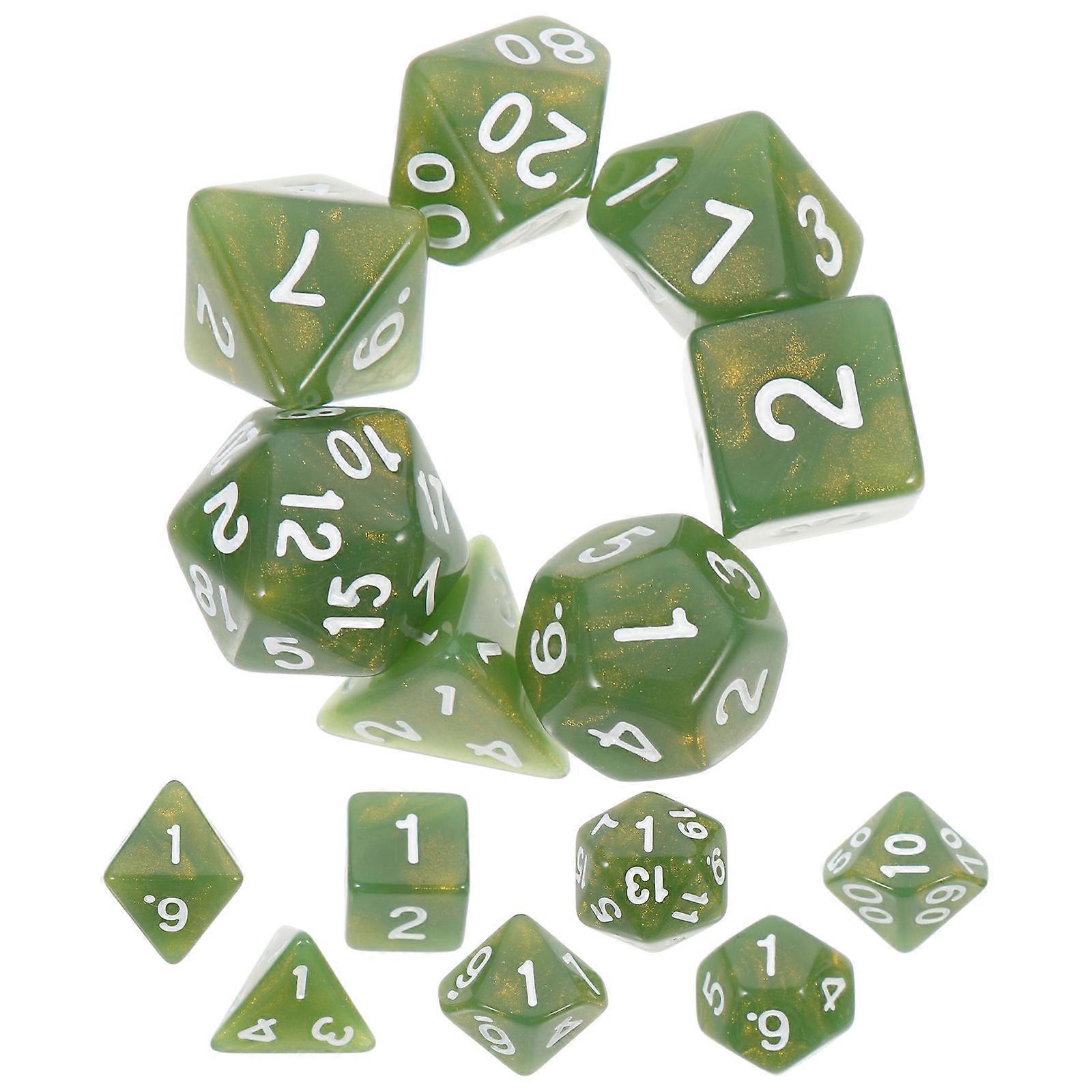 Creative Multi-Sided in Green Acrylic for Board Games 2Sets Included