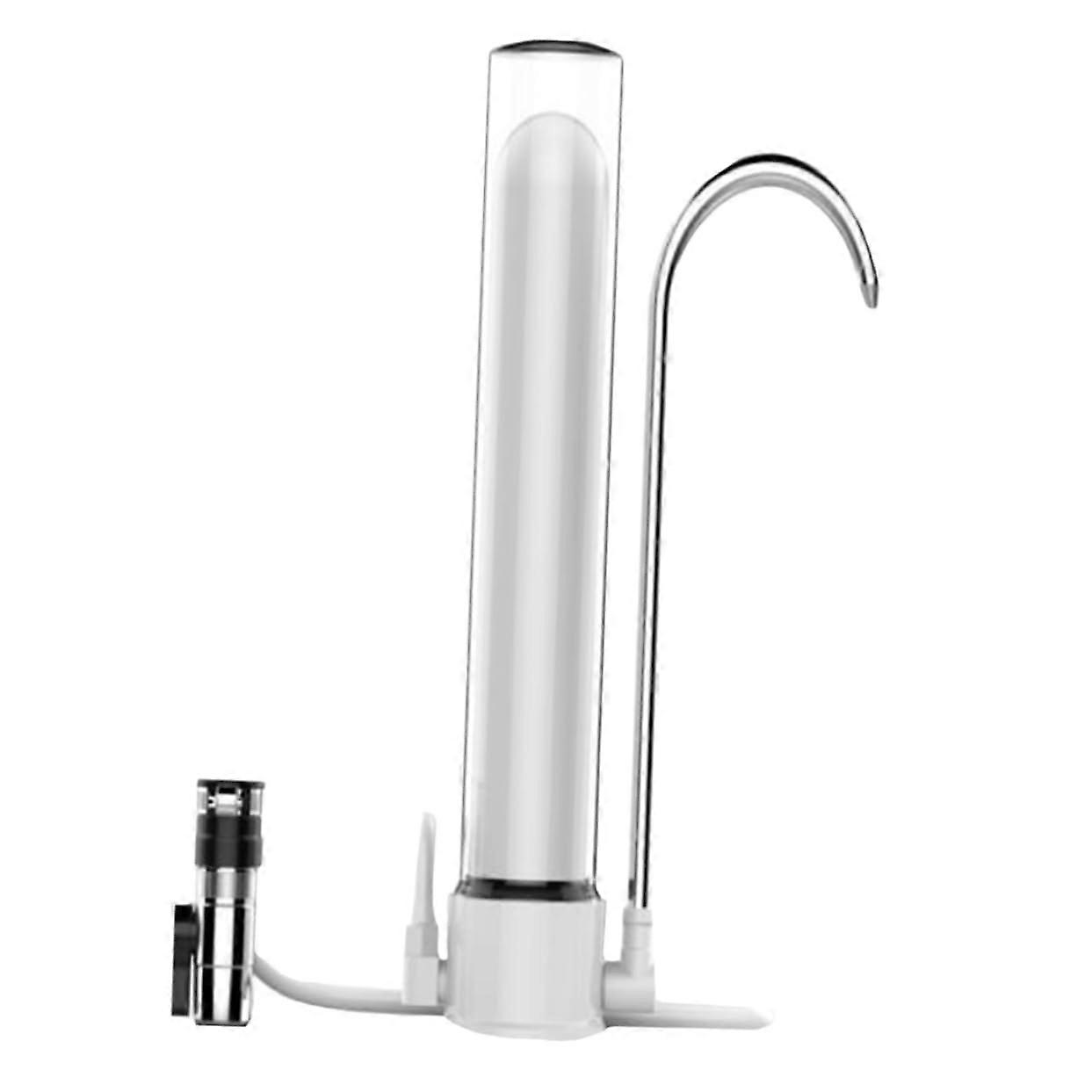 Water Filter Faucet with Ceramic Core Filtration, Countertop Kitchen Tap Purifier