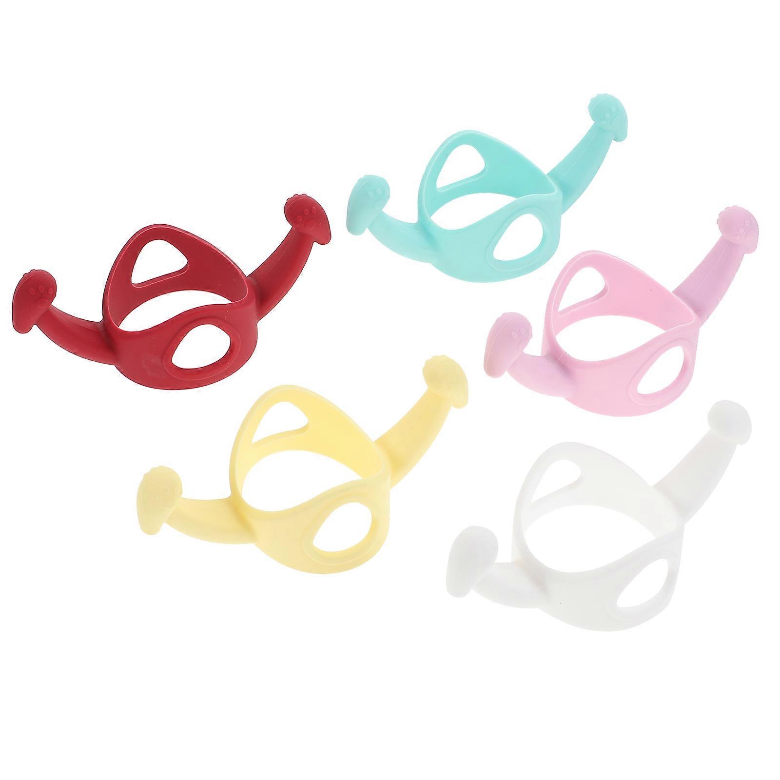 Nursing Bottle Handle Silicone Feeder Handle for Protection 5Pcs Assorted Color