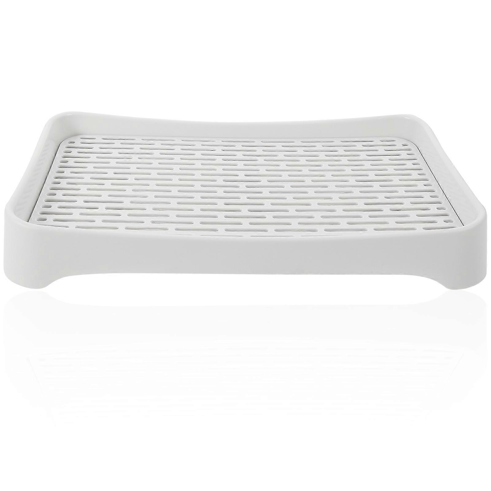 Kitchen Draining Tray Drainable Toiletries Plate Rectangular Shape 32X19CM Plastic 1Pcs