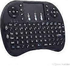 Wireless Mini Keyboard with Touchpad Mouse and Multimedia Keys for Smart TV, Black