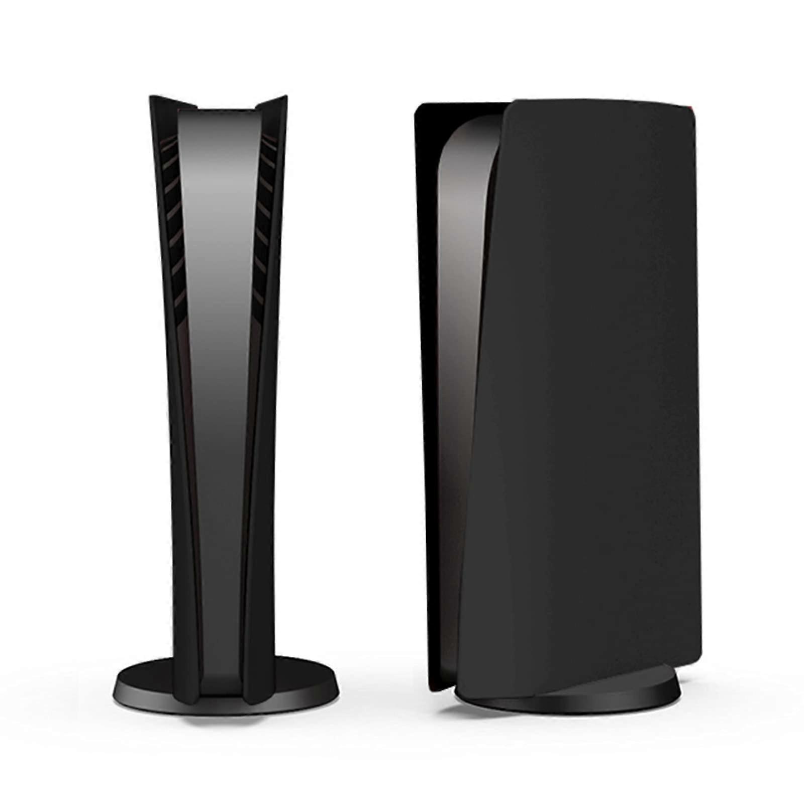 Black Console Cover for PS5 Digital Edition with Dustproof and AntiScratch Protective Replacement Plates