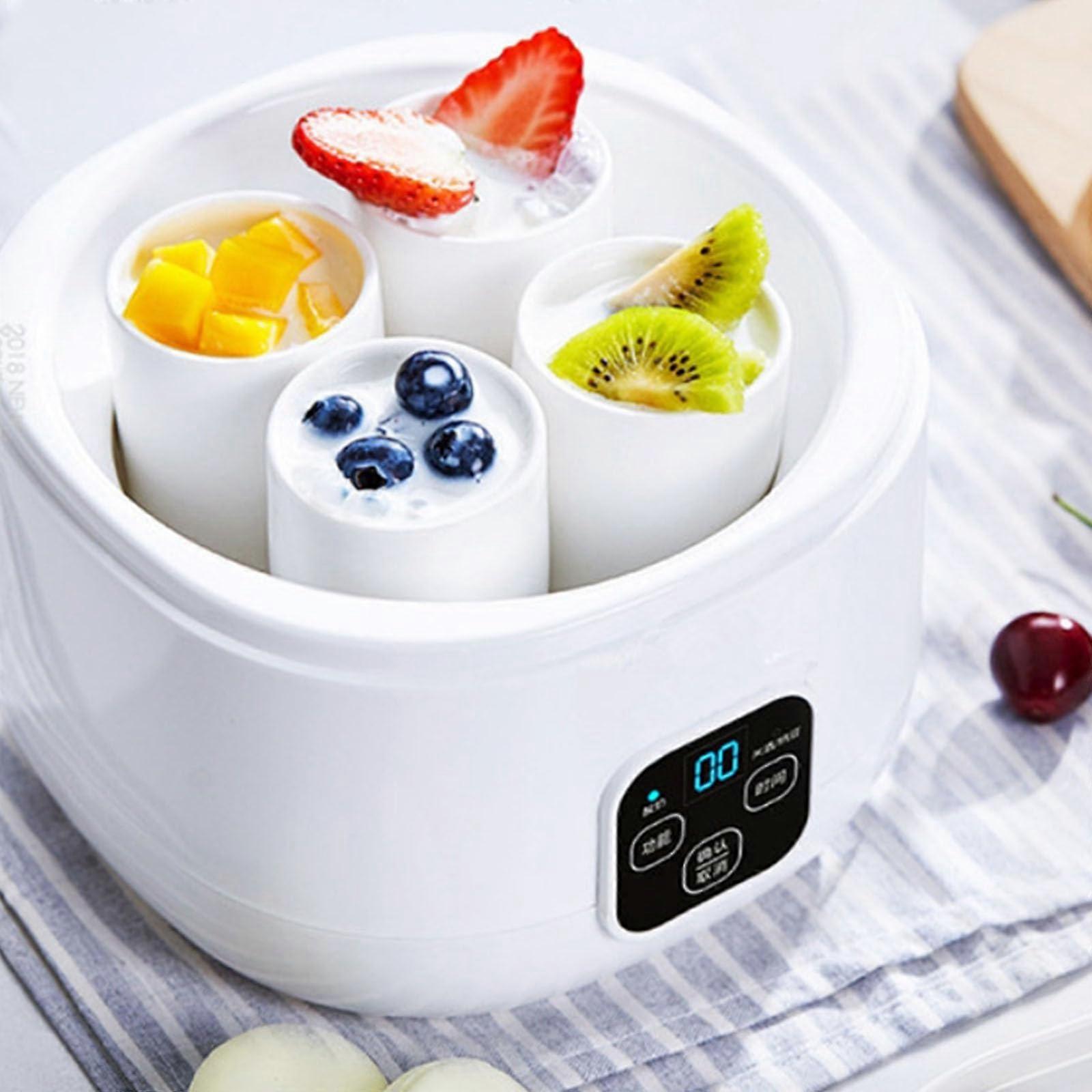 Electric Yogurt Maker with Digital Temperature and Timer, Large Capacity, MultiFlavor Cups, Easy Clean