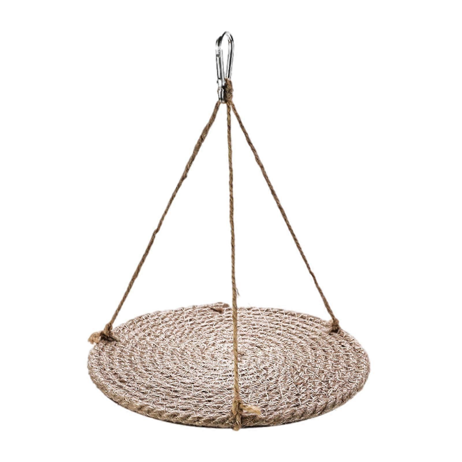 Large Breathable Straw Reptile Hammock with Hooks for Bearded Dragon Terrariums