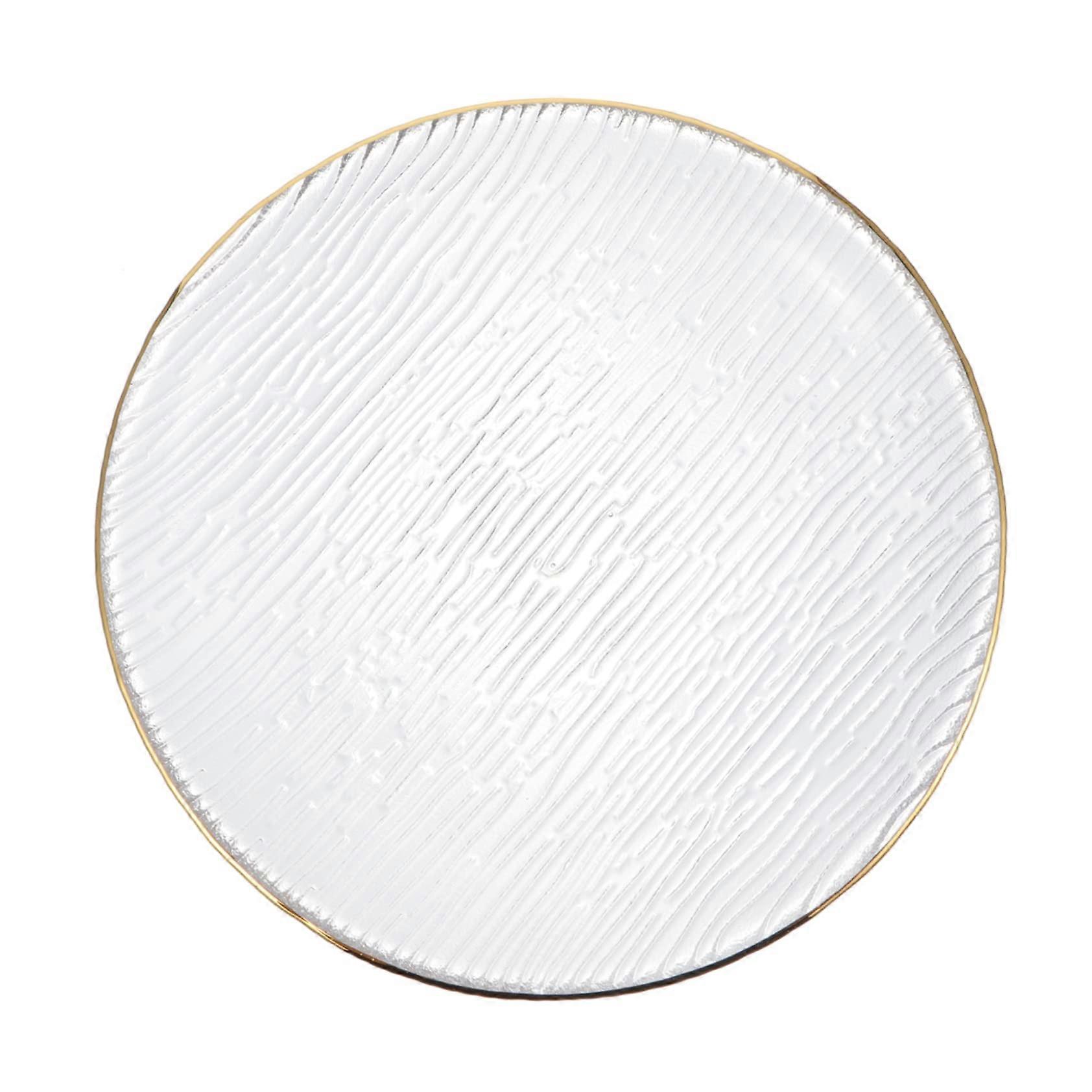 Clear Square Glass Serving Plate for Fruits and Desserts, Stackable Kitchen Tableware 15.5cm