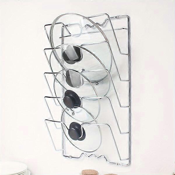 Pot lid hanging rack wall-mounted design 1pc kitchen accessories organizing rack