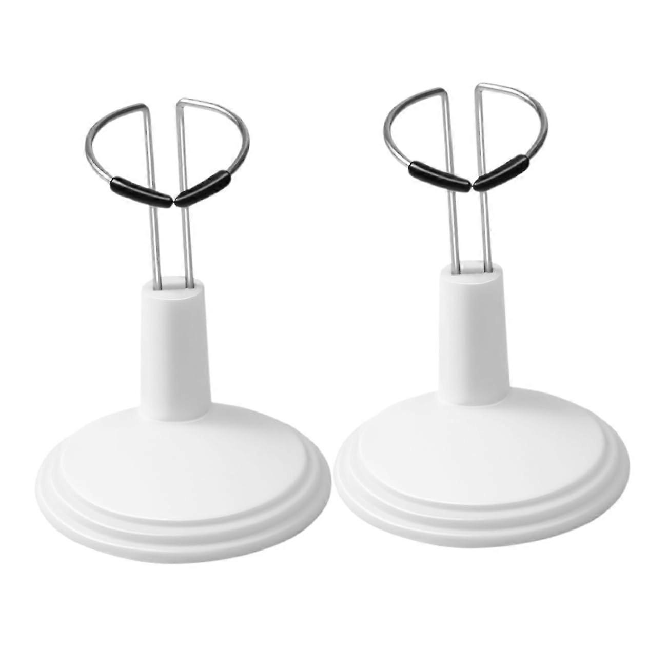 2pcs Adjustable Plastic Doll Stand for Action Figures Miniature Display Holder with Stable Support